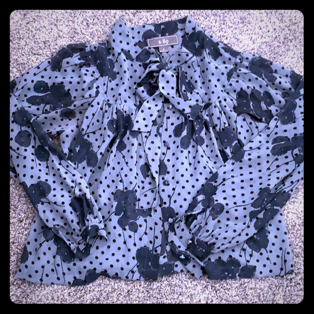 Pretty Navy Blouse